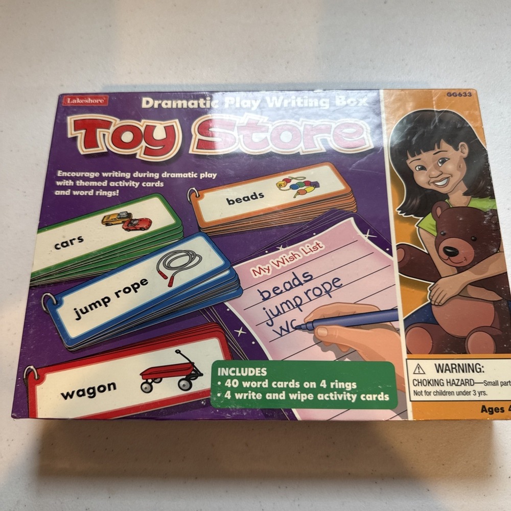 lakeshore learning educational toys Toy Store 40 Word Cards 4 Rings New Sealed
